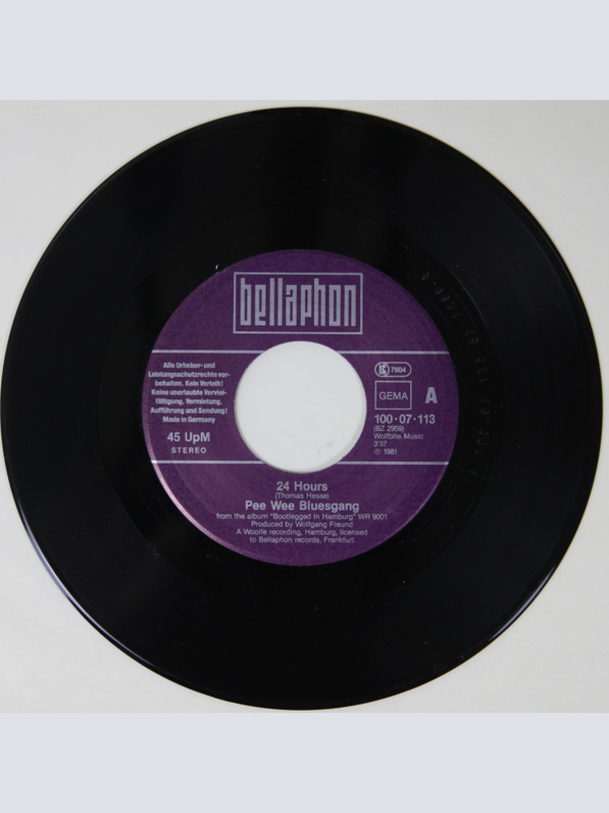 Vinyl / Pee Wee Bluesgang - 24 Hours