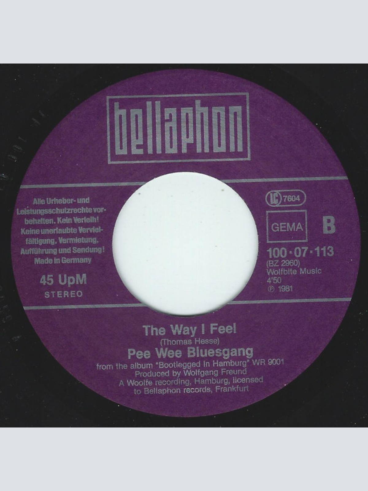 Vinyl / Pee Wee Bluesgang - 24 Hours