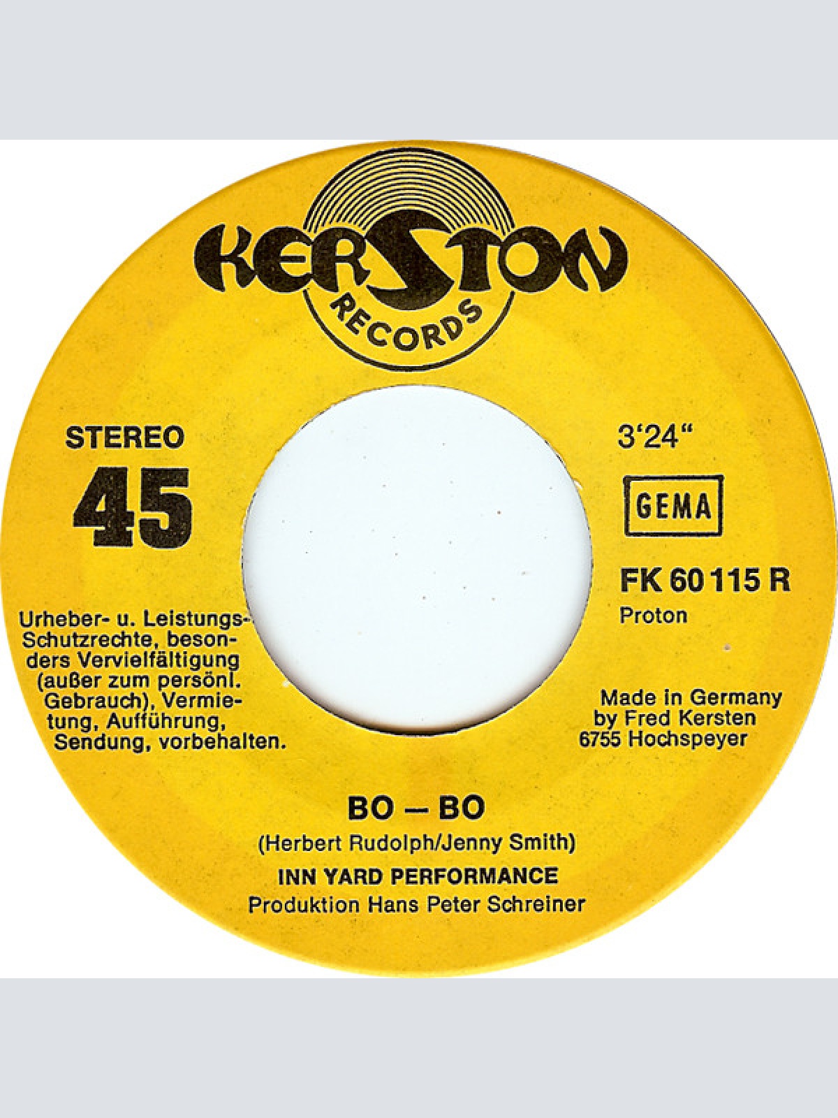 Vinyl / Inn Yard Performance - Bobo