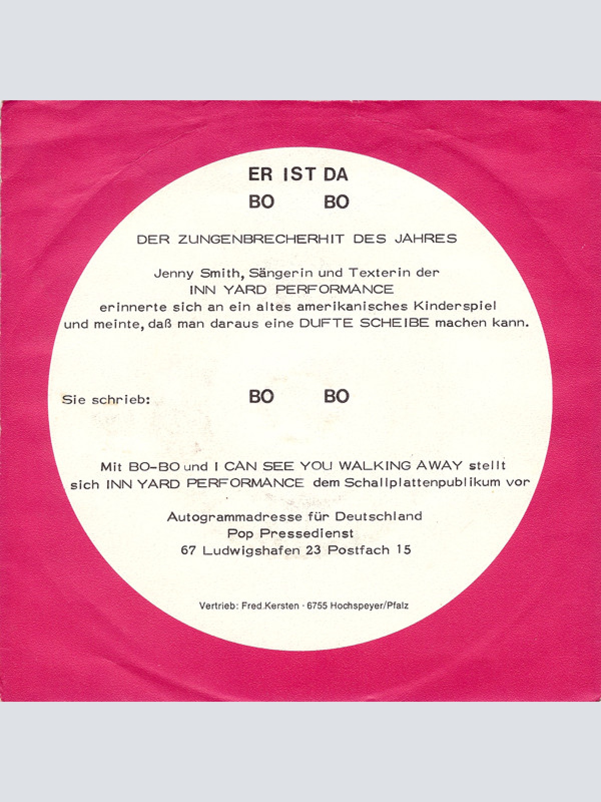 Vinyl / Inn Yard Performance - Bobo