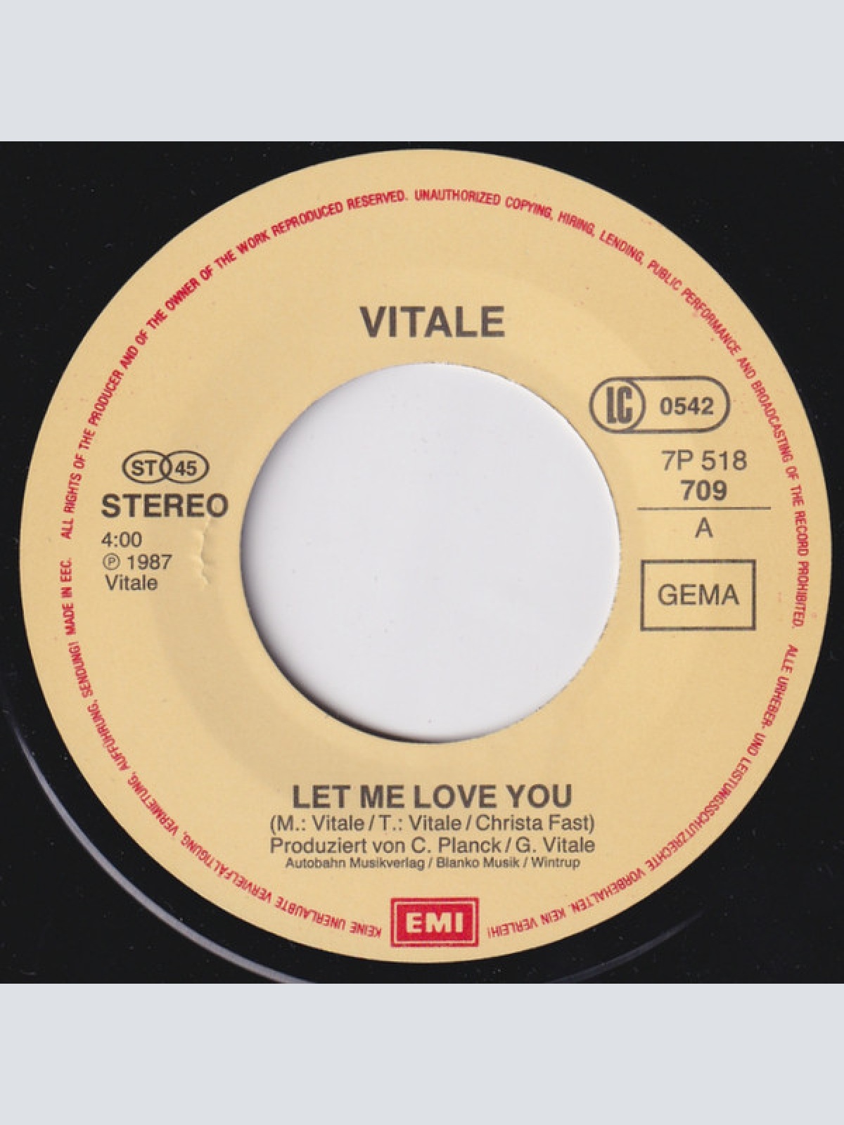 Vinyl / Vitale* - Let Me Love You