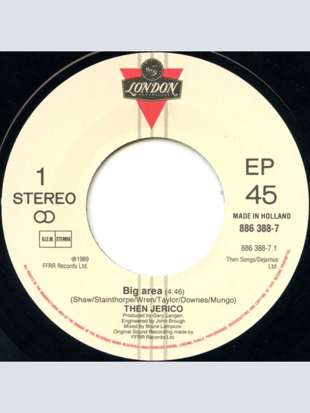 Vinyl / Then Jerico - Big Area