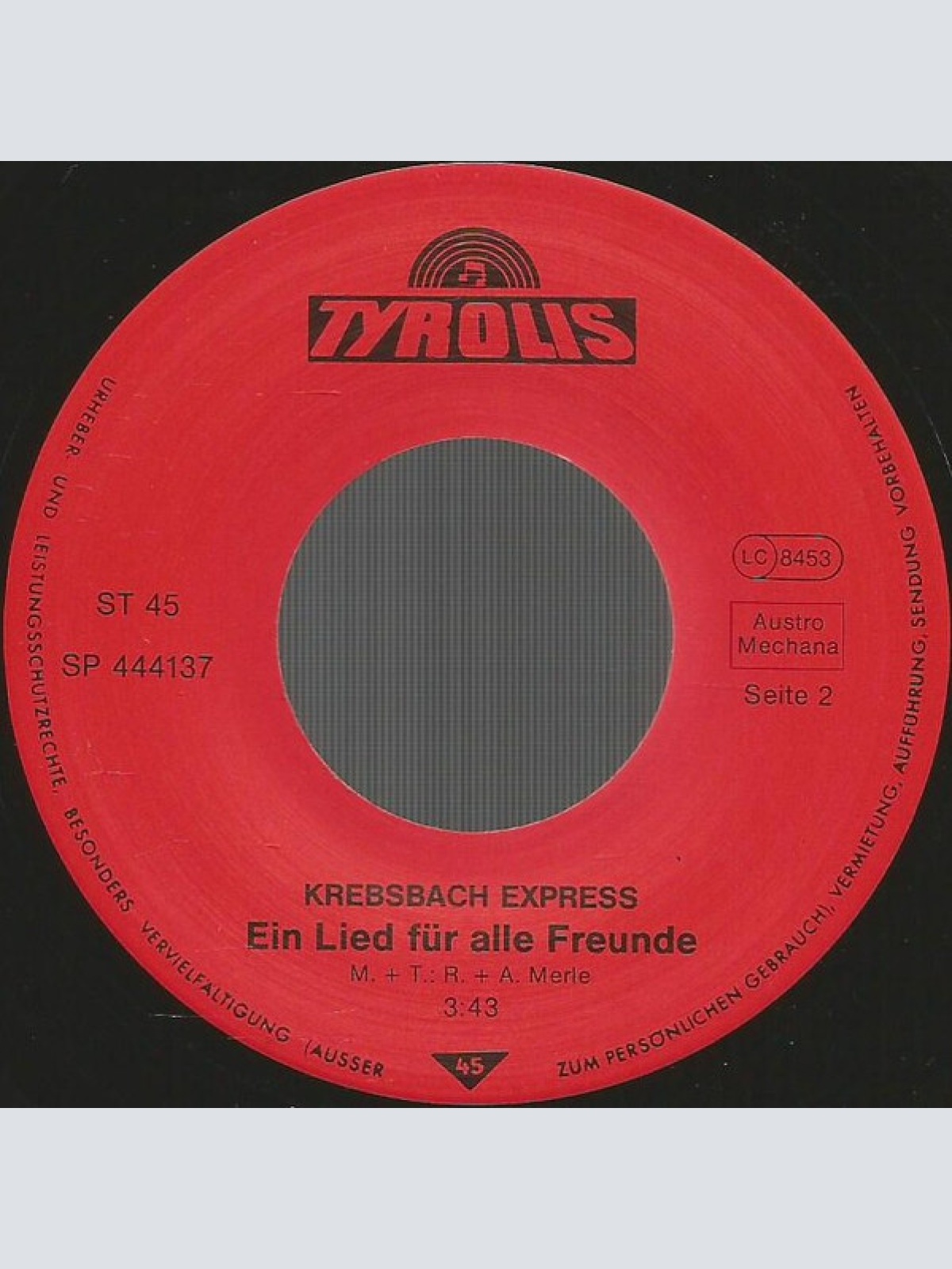 Vinyl / Krebsbach Express - Ein Gefühl Wie Ein Regen