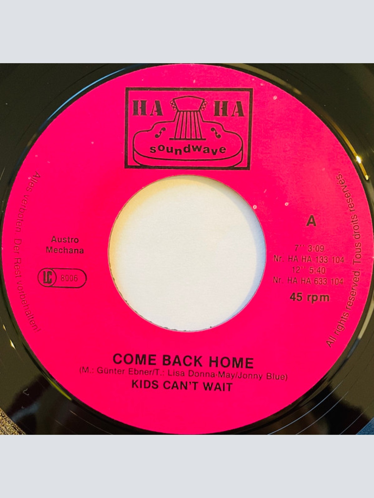 Vinyl / Kids Can't Wait - Come Back Home