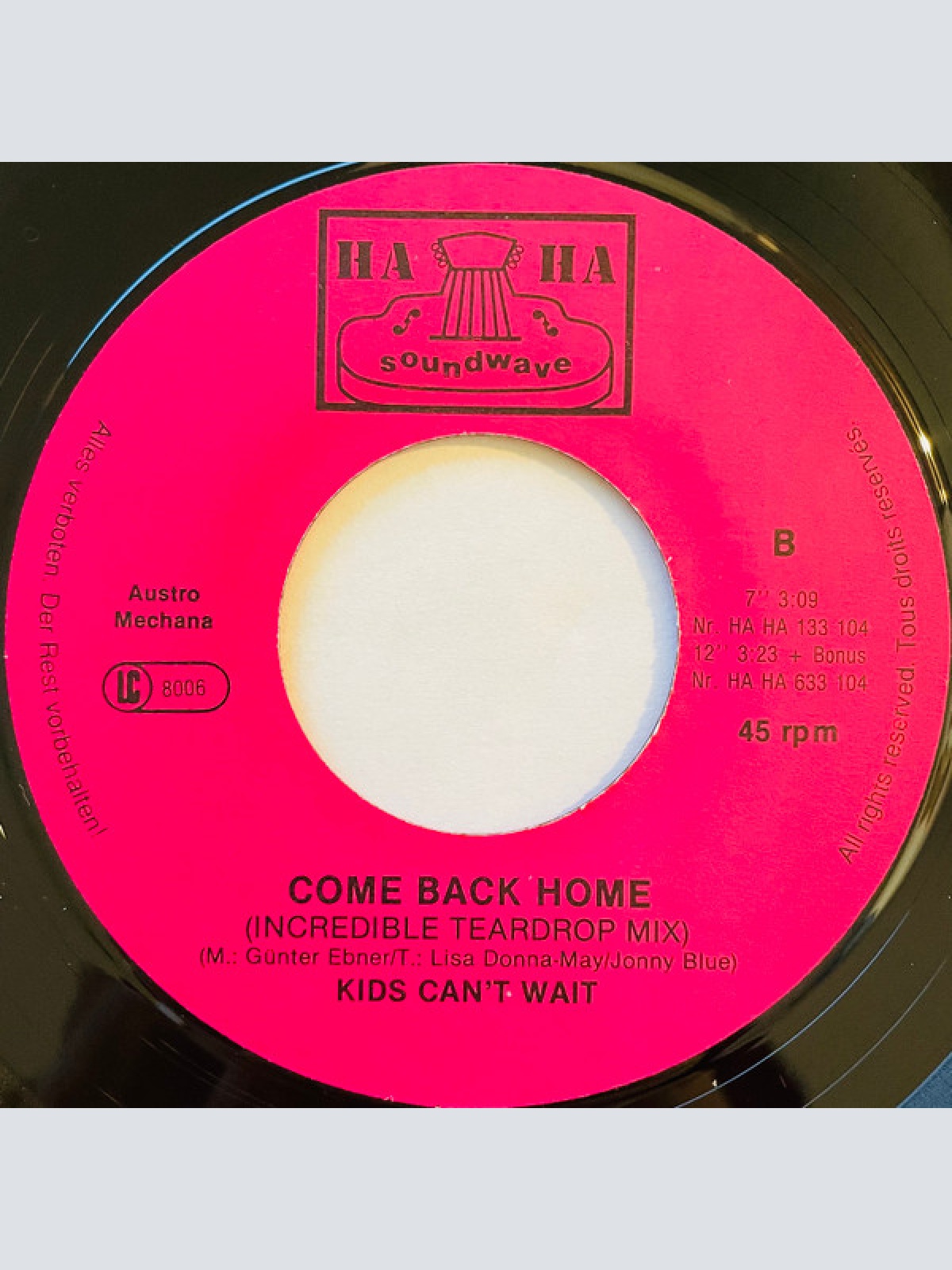 Vinyl / Kids Can't Wait - Come Back Home