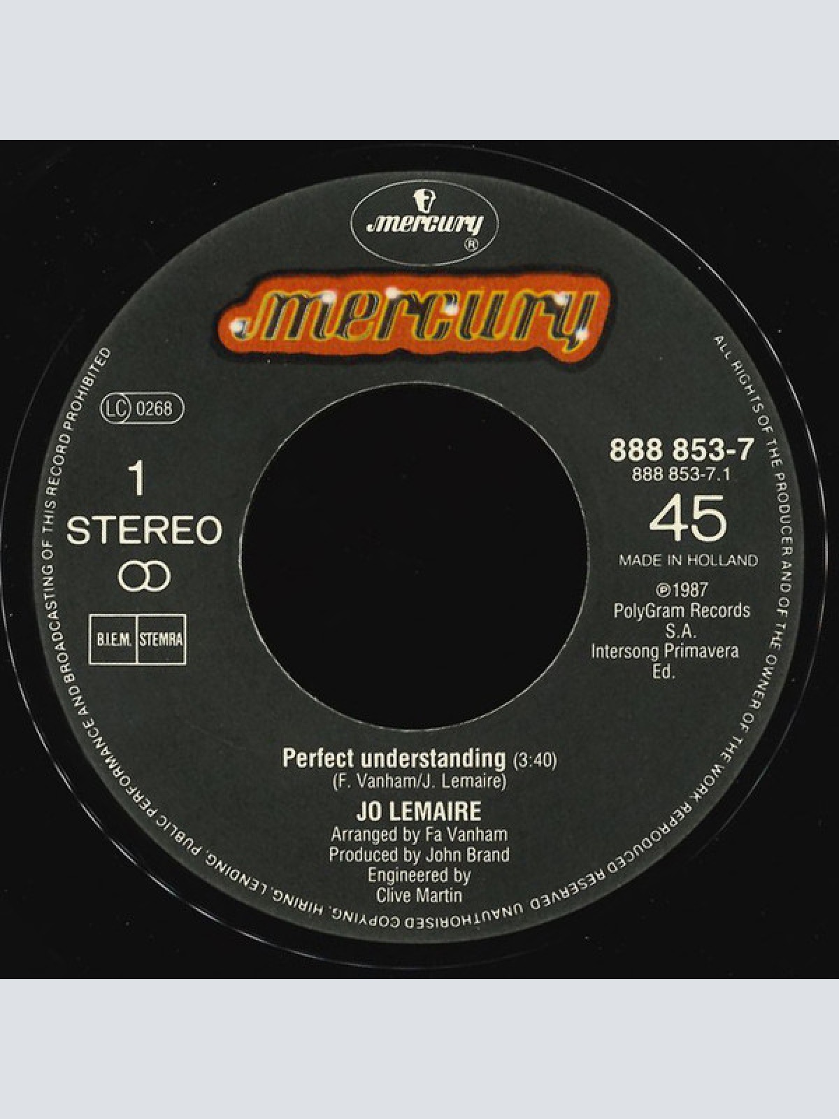 Vinyl / Jo Lemaire - Perfect Understanding