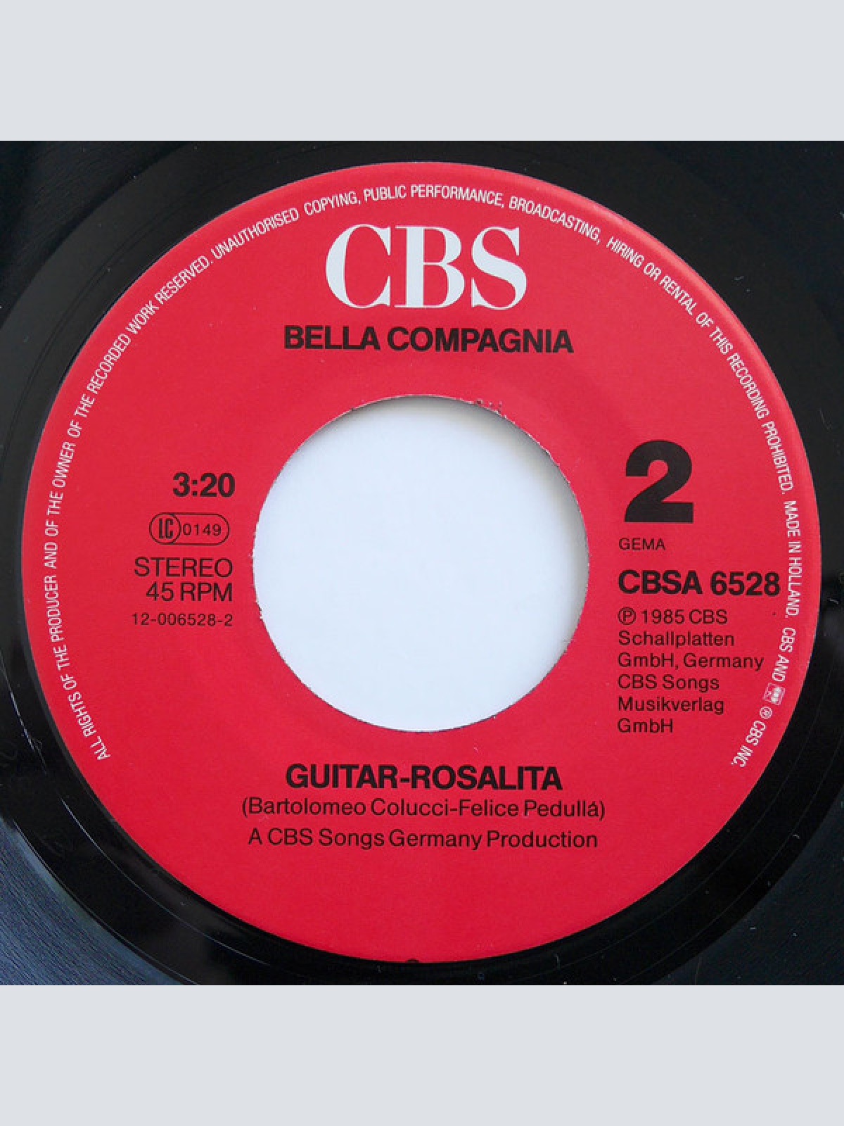 Vinyl / Bella Compagnia - Rosalita