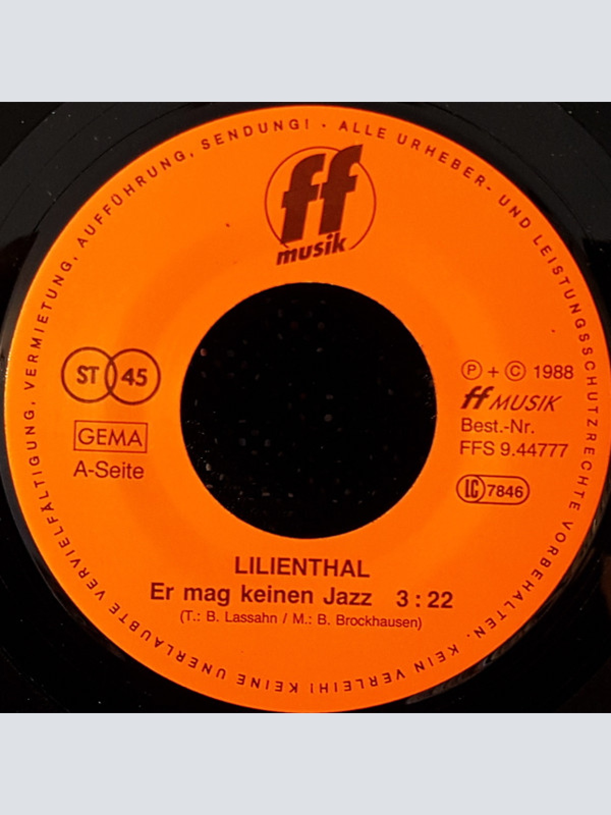 Vinyl / Lilienthal (2) - Er Mag Keinen Jazz
