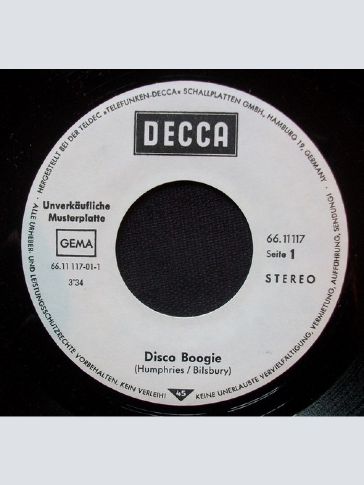 Vinyl / Gottfried* & Les* - Disco Rapp's Boogie