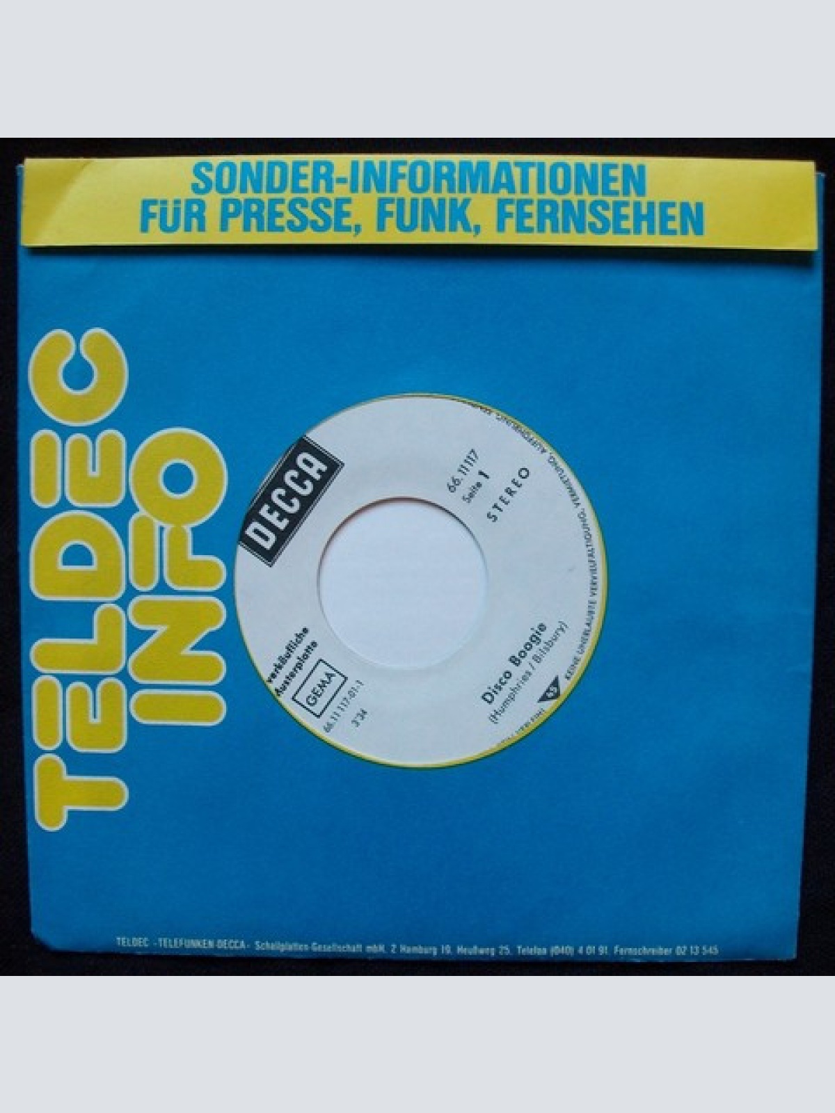 Vinyl / Gottfried* & Les* - Disco Rapp's Boogie