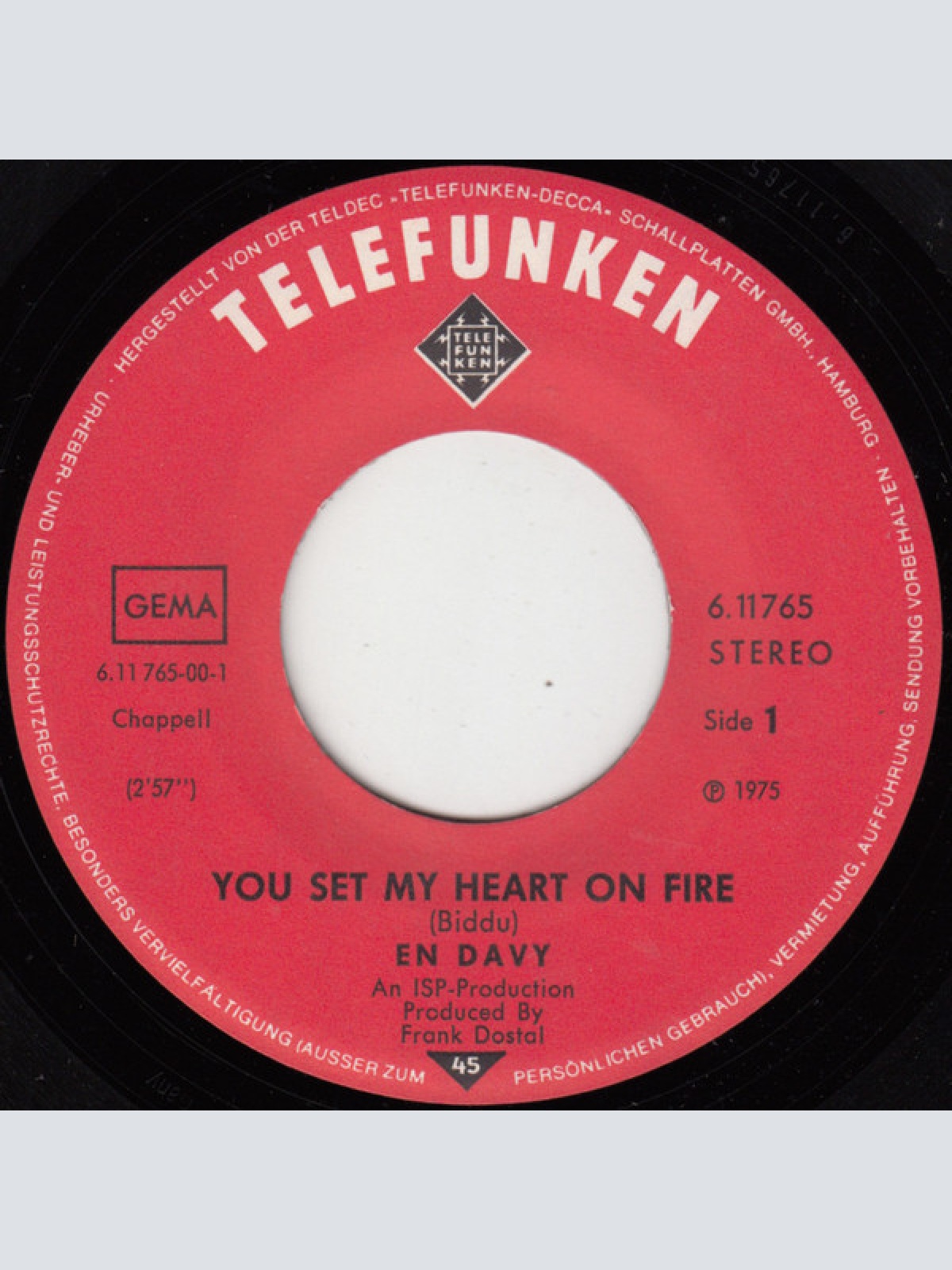 Vinyl / En Davy - You Set My Heart On Fire