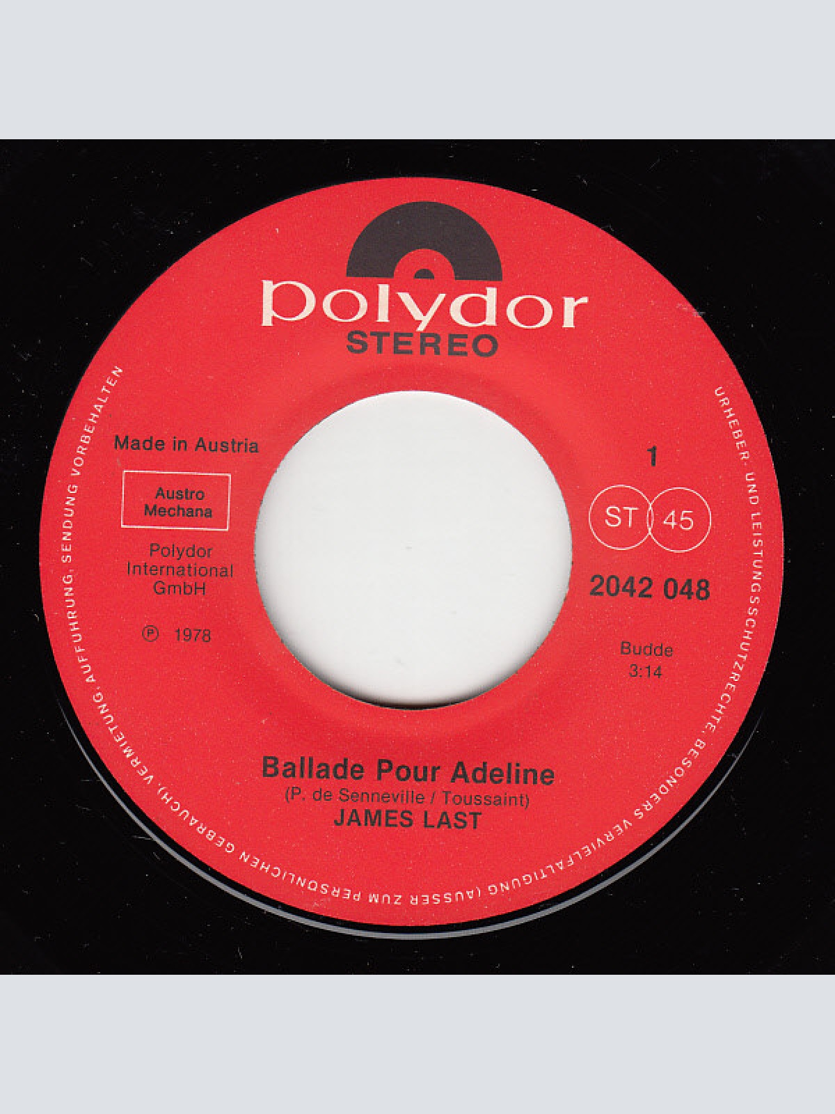 Vinyl / James Last - Ballade Pour Adeline