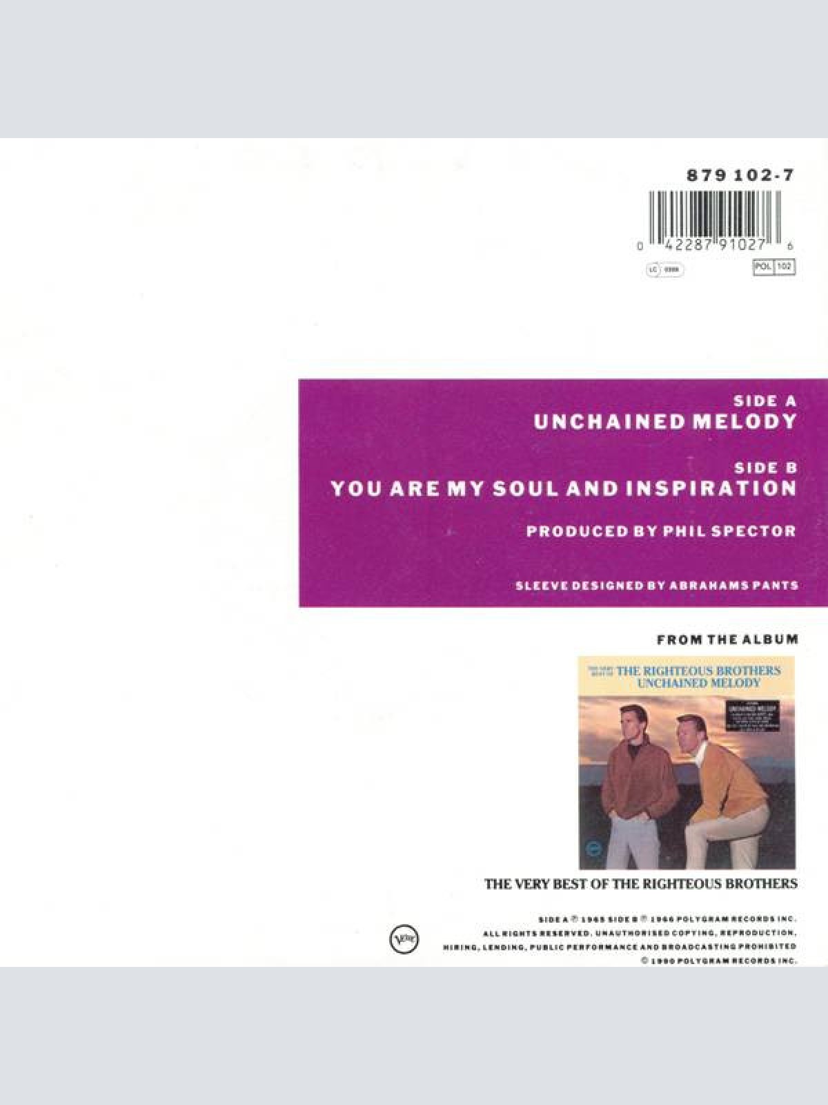 Vinyl / The Righteous Brothers - Unchained Melody