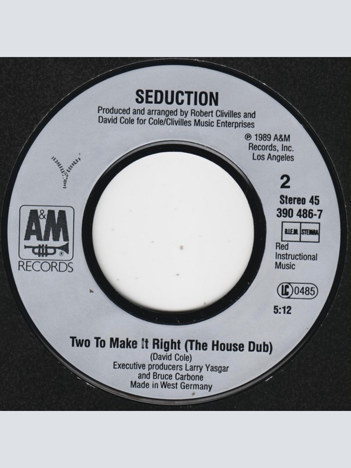 Vinyl / Seduction - Two To Make It Right