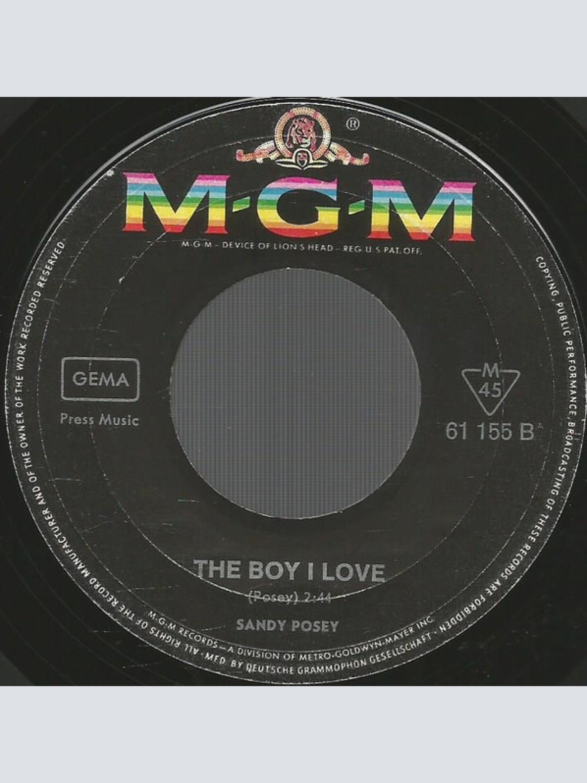 Vinyl / Sandy Posey - I Take It Back / The Boy I Love