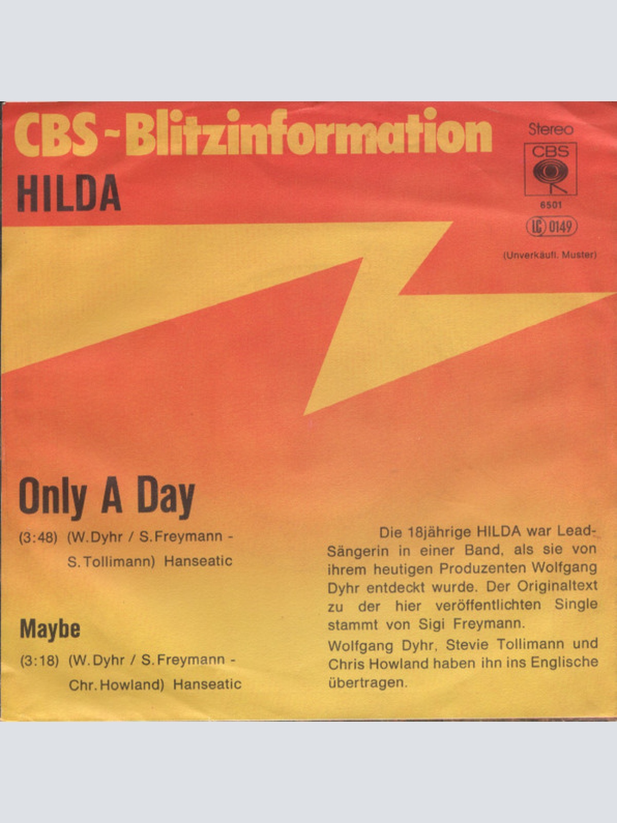 Vinyl / Hilda (6) - Only A Day