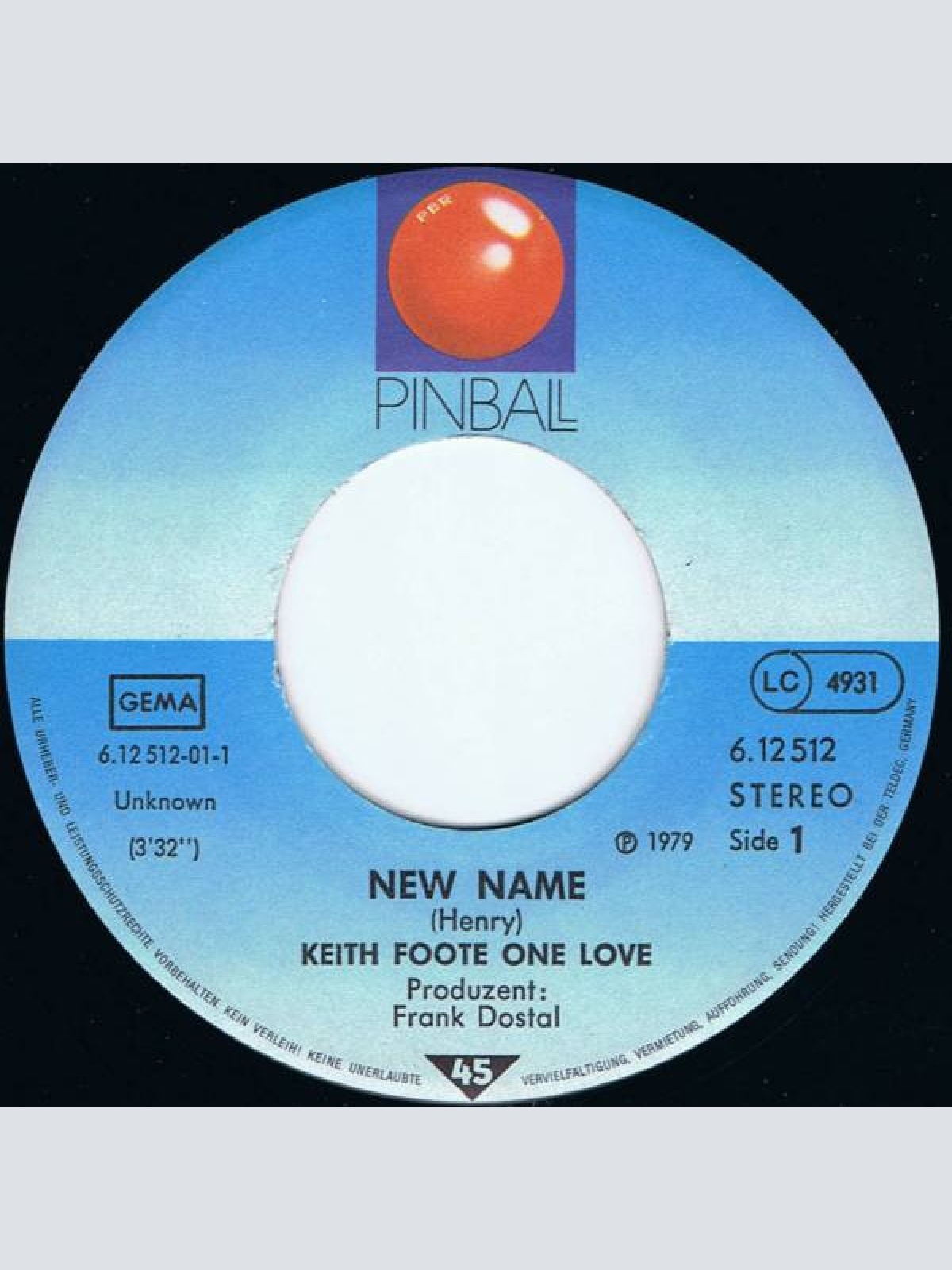 Vinyl / Keith Foote One Love - New Name