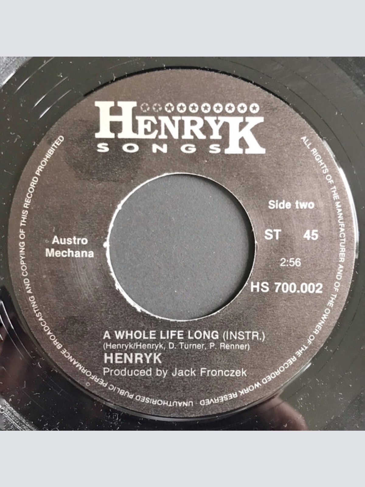 Vinyl / Henryk - A Whole Life Long