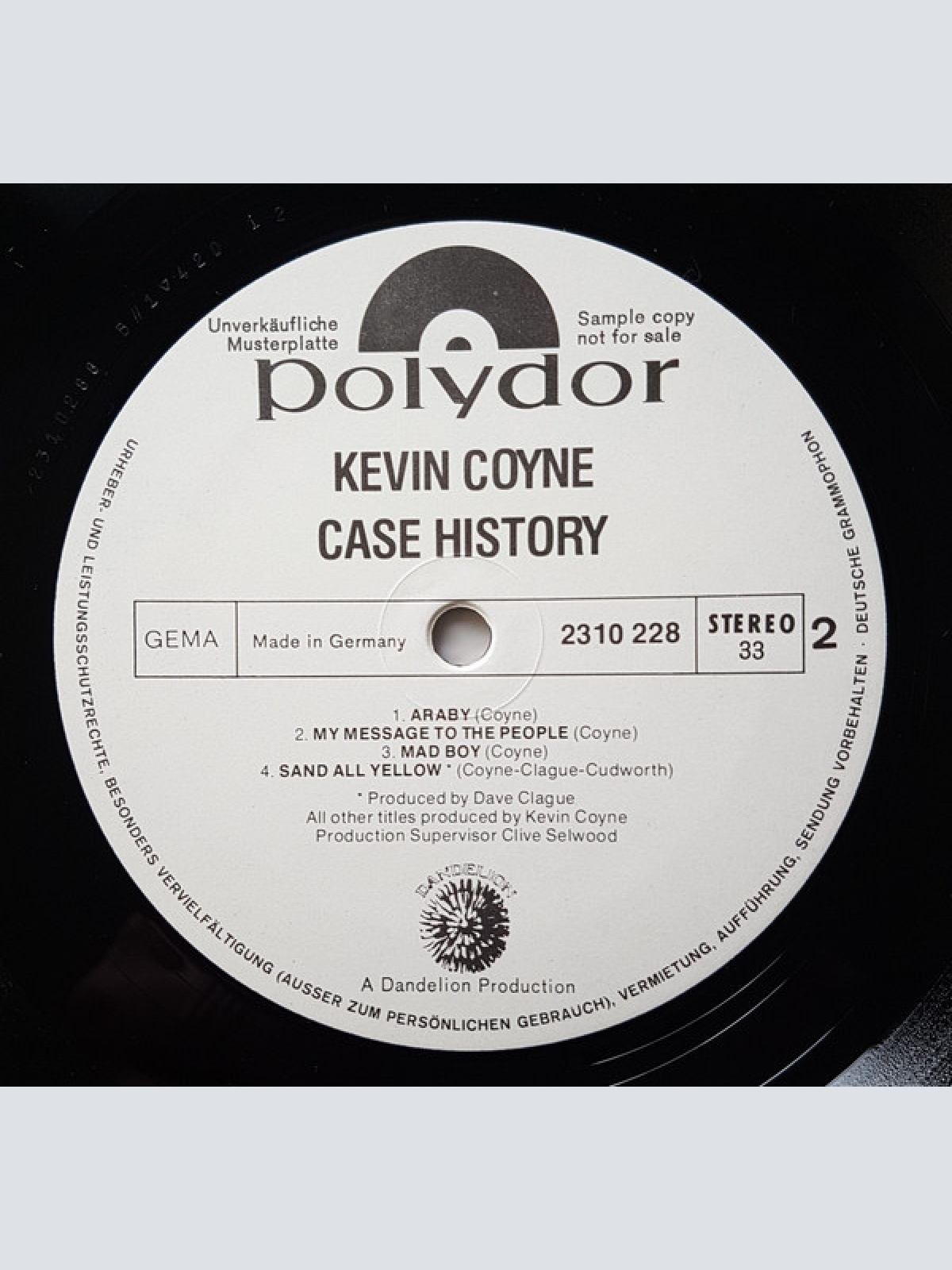 Vinyl / Kevin Coyne - Case History