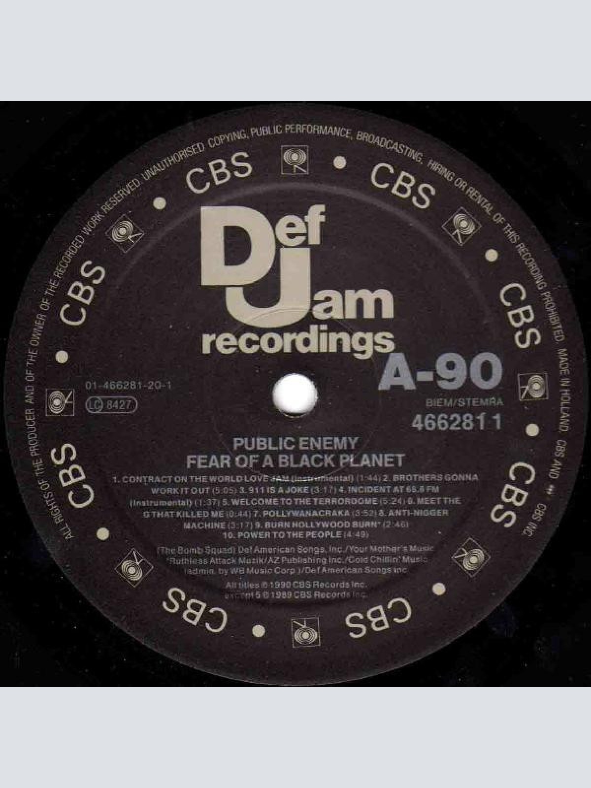 Vinyl / Public Enemy - Fear Of A Black Planet
