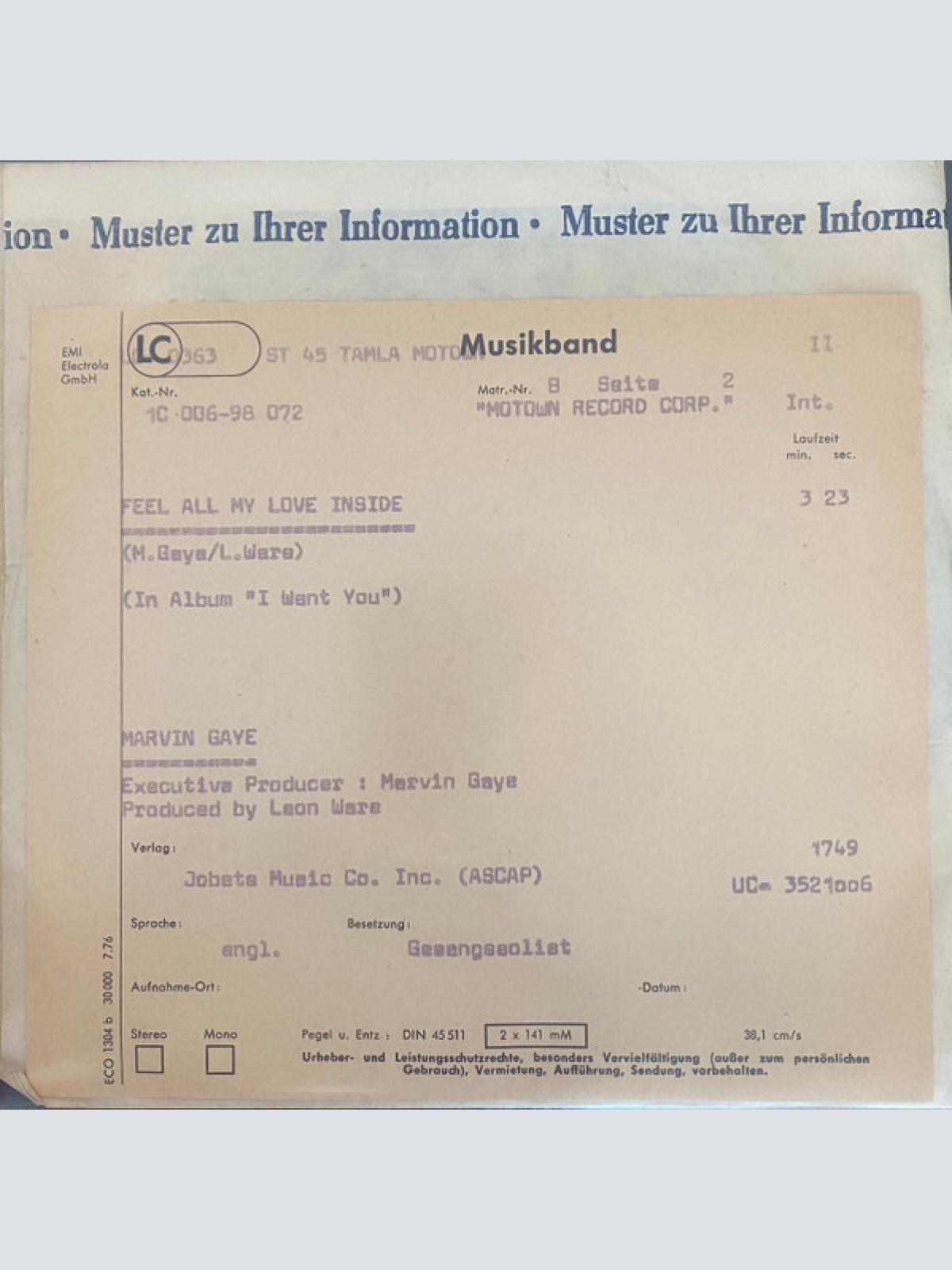 Vinyl / Marvin Gaye - After The Dance