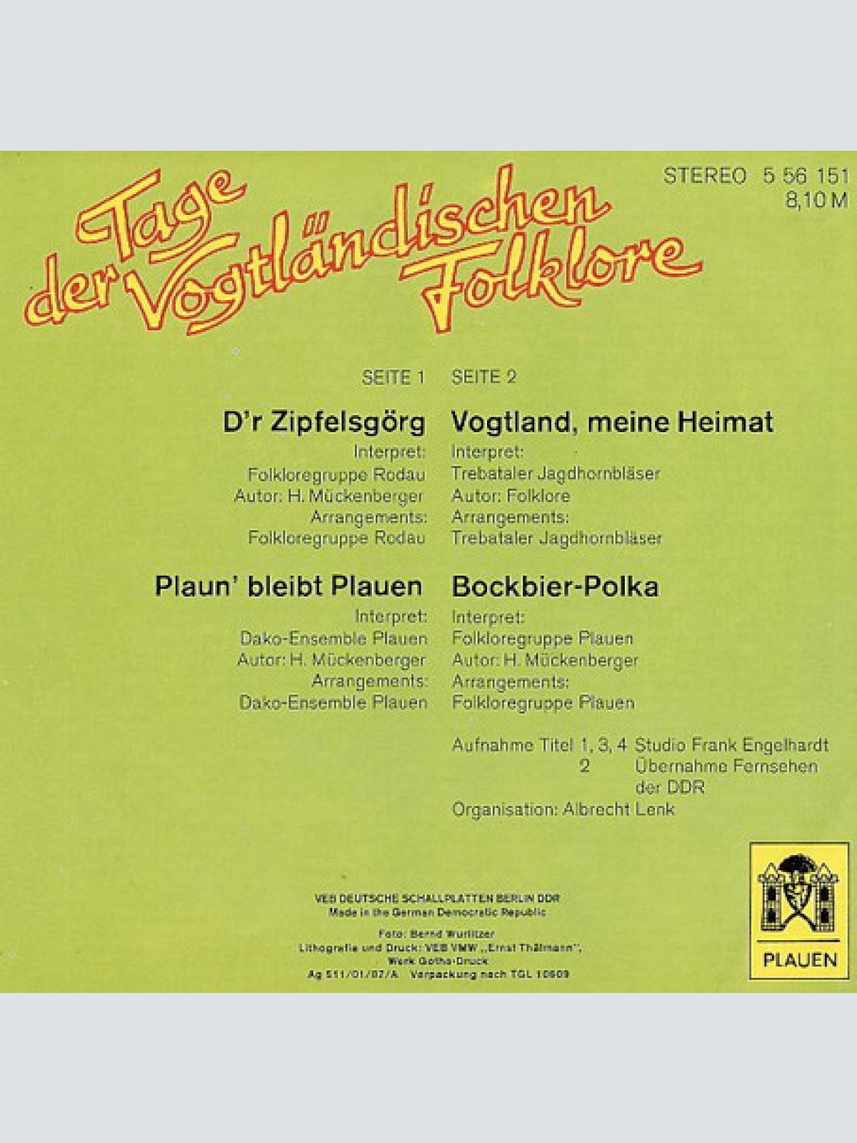 Vinyl / Various - Tage Der Vogtländischen Folklore