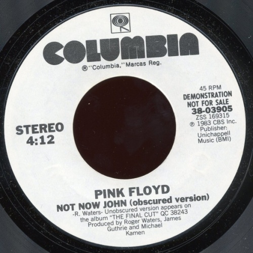 Vinyl / Pink Floyd - Not Now John (obscured version)