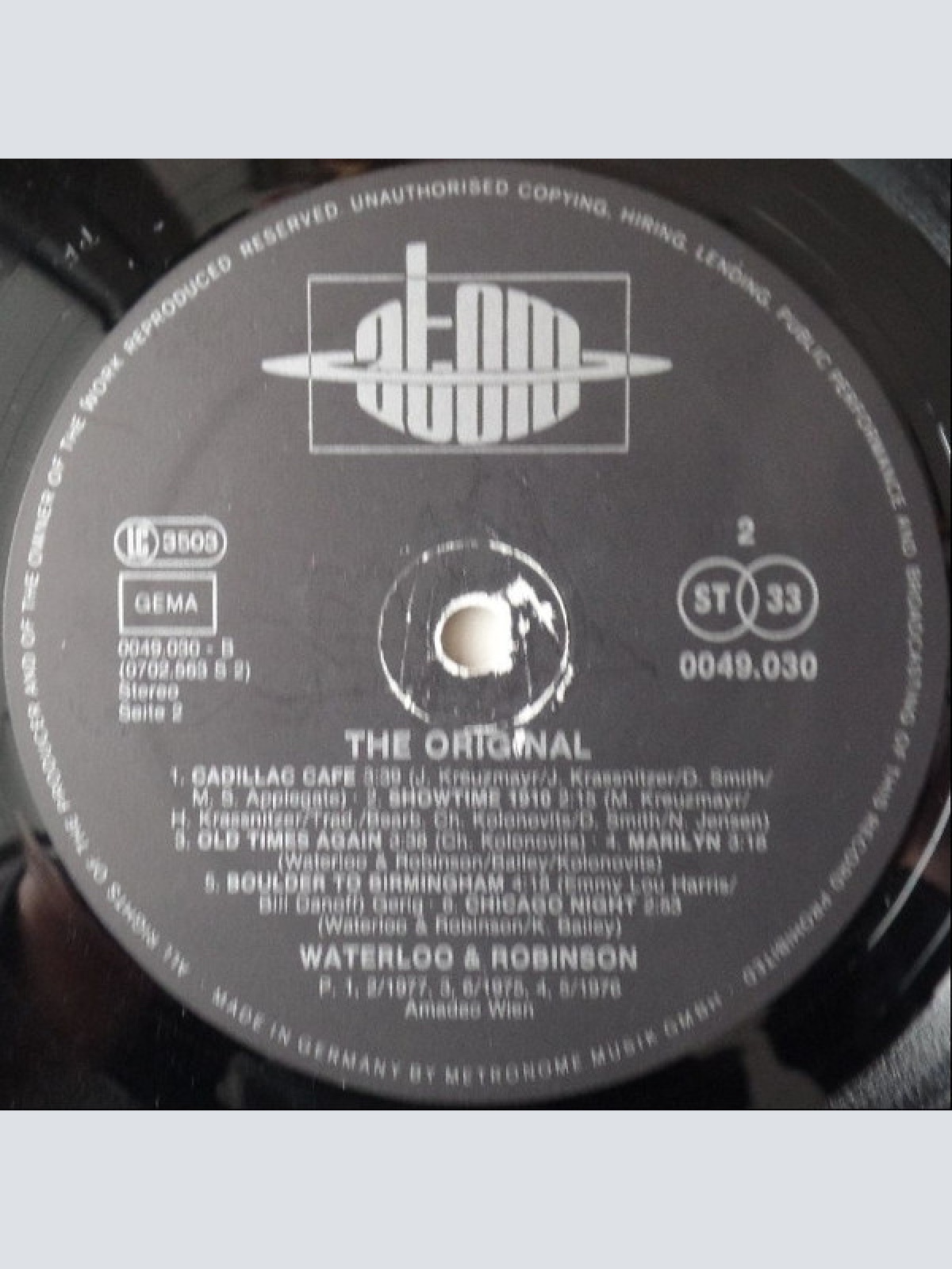 Vinyl / Waterloo & Robinson - The Original Waterloo & Robinson