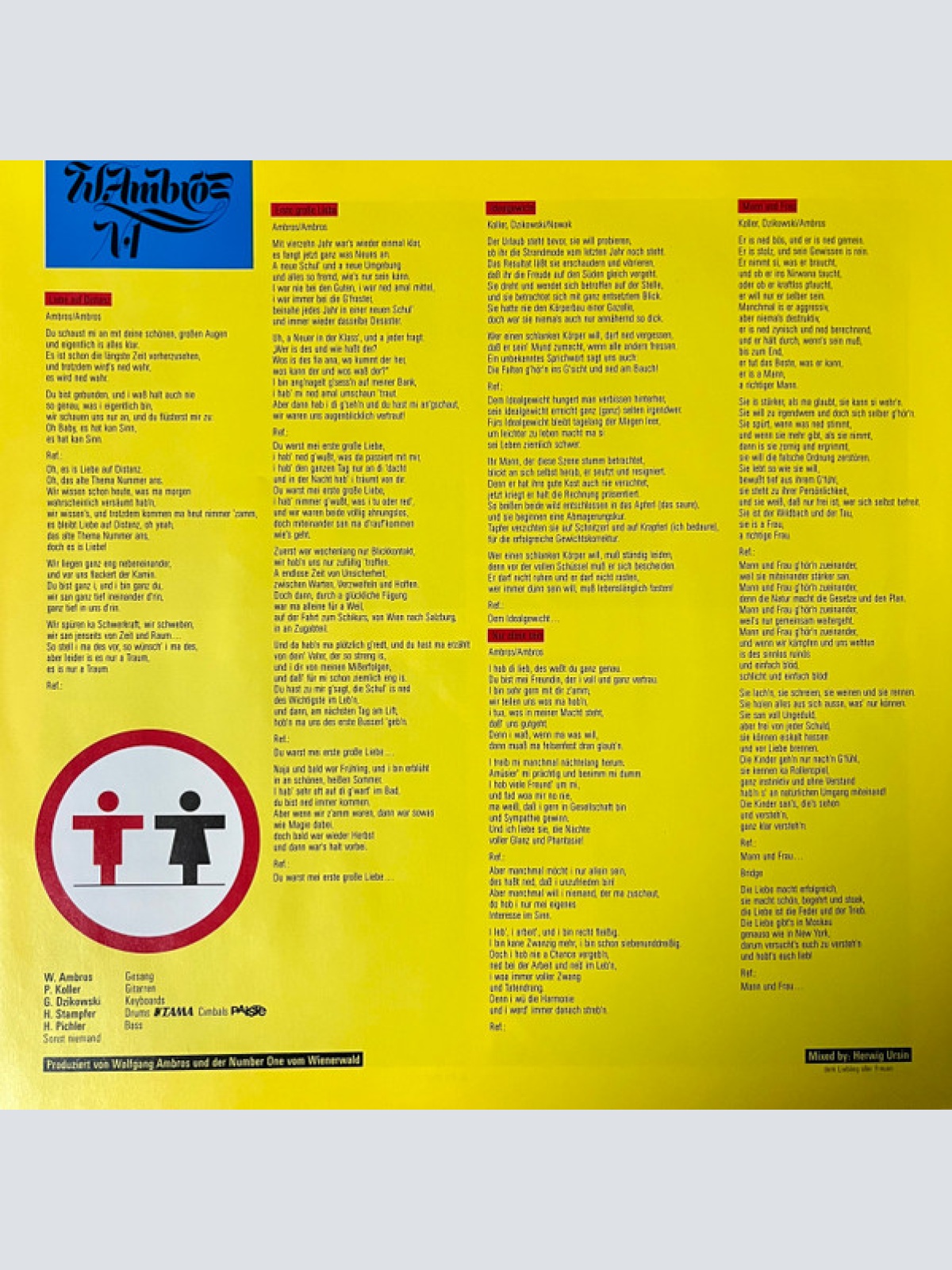 Vinyl / W. Ambros*, № 1* - Mann Und Frau