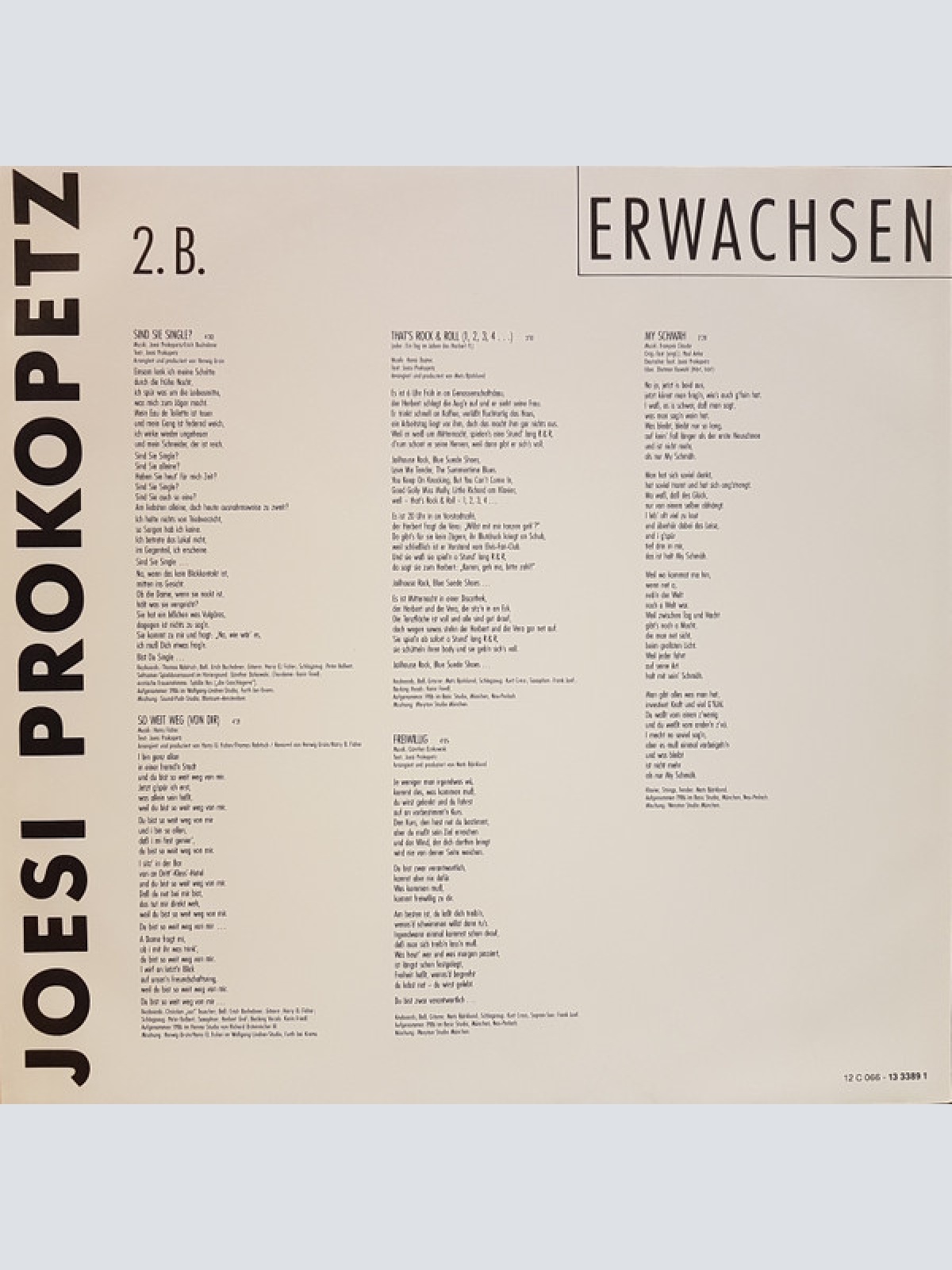 Vinyl / Joesi Prokopetz - Erwachsen