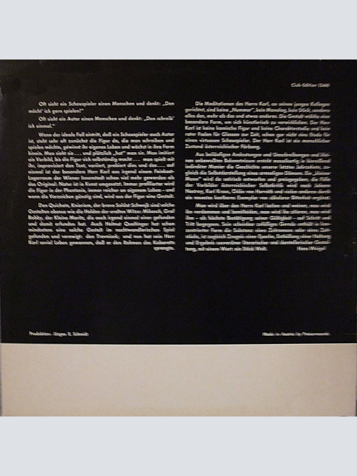 Vinyl / Helmut Qualtinger - Der Herr Karl