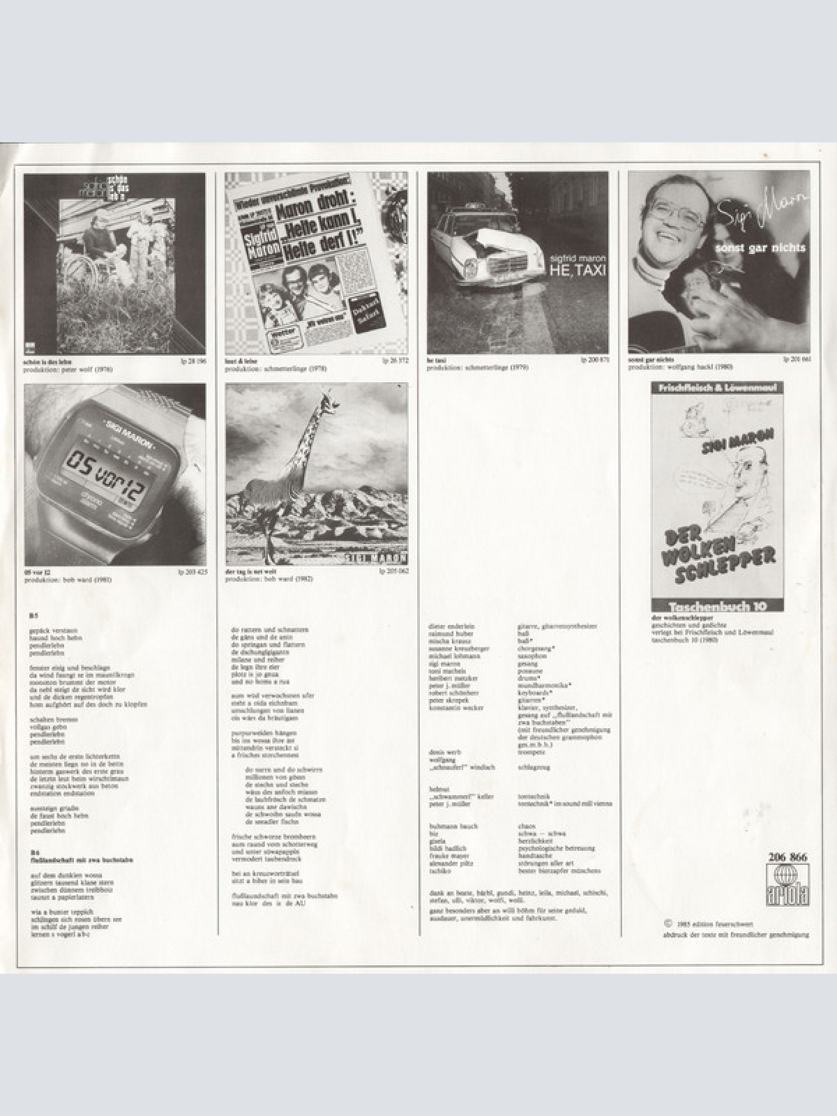 Vinyl / Sigi Maron - Unterm Regenbogen