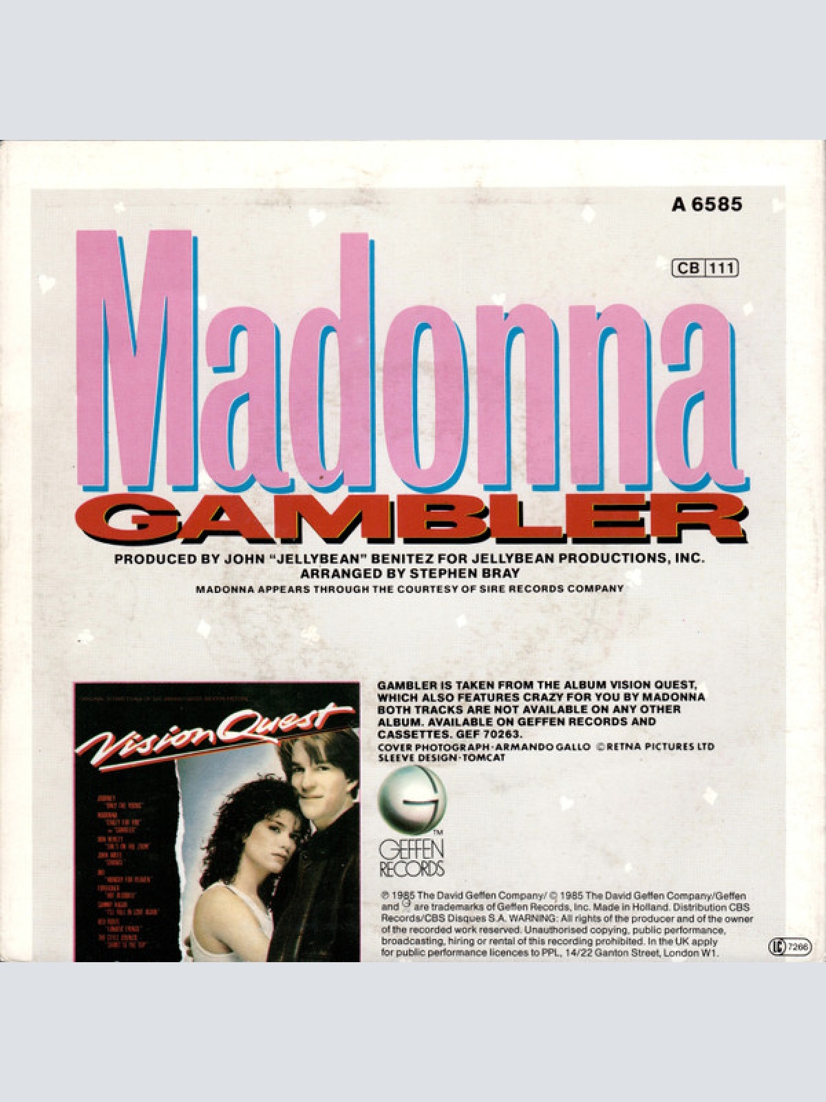 Vinyl / Madonna - Gambler