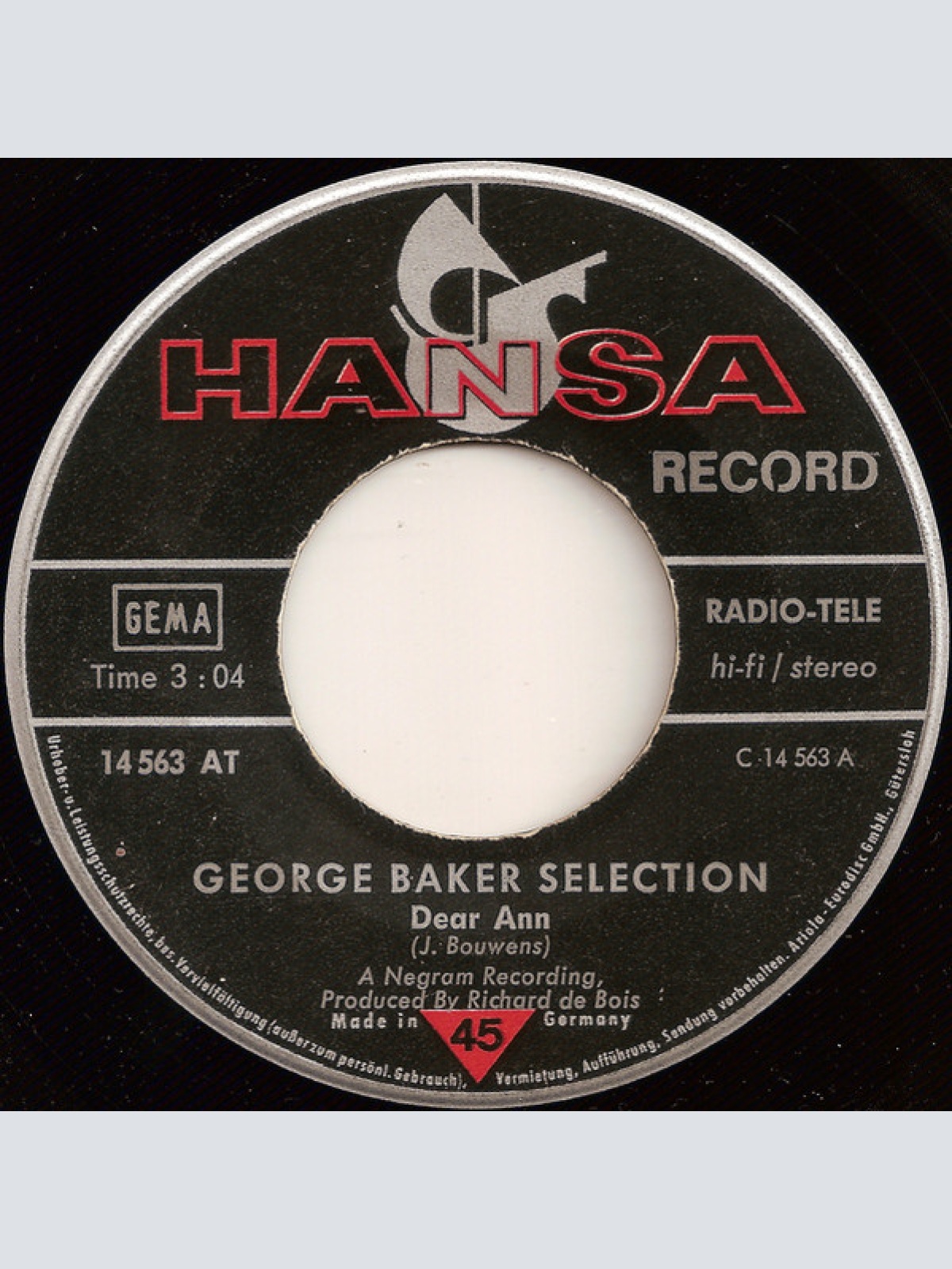 Vinyl / George Baker Selection - Dear Ann