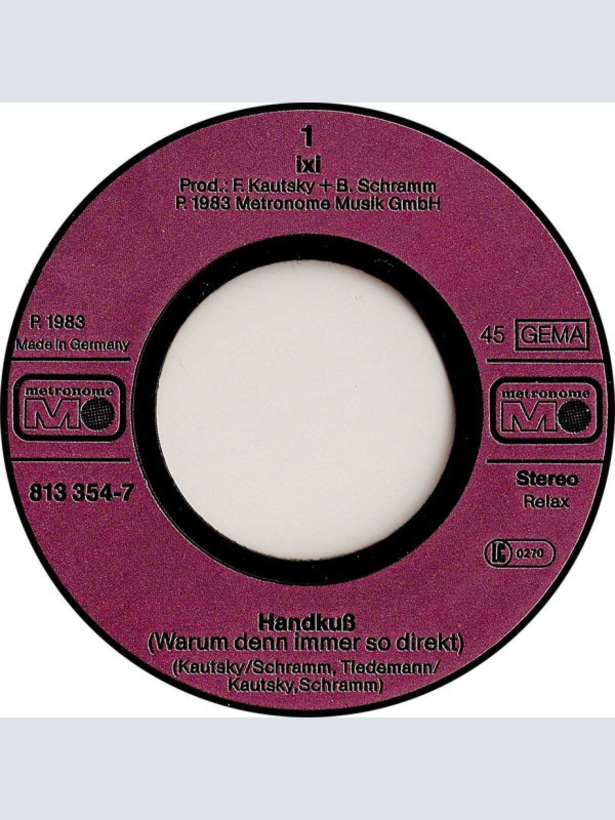 Vinyl / Ixi - Handkuss (Warum Denn Immer So Direkt)