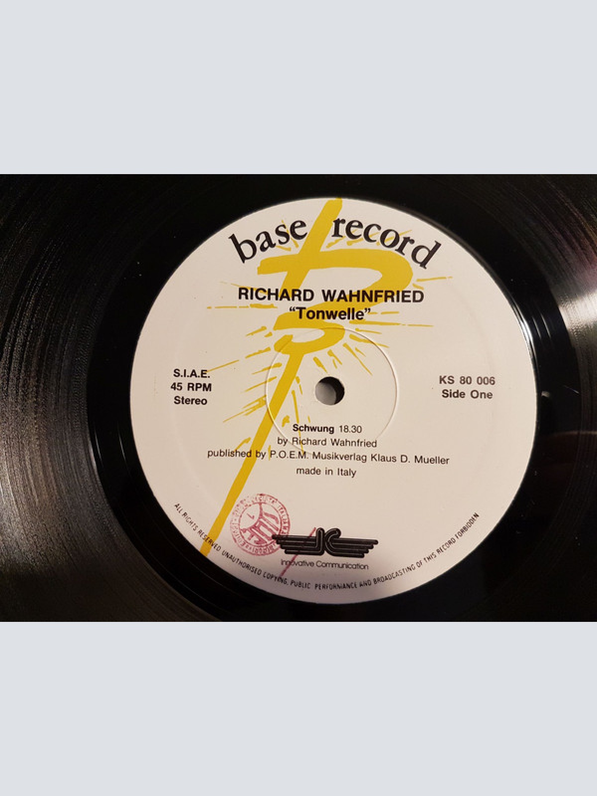 Vinyl / Richard Wahnfried - Tonwelle