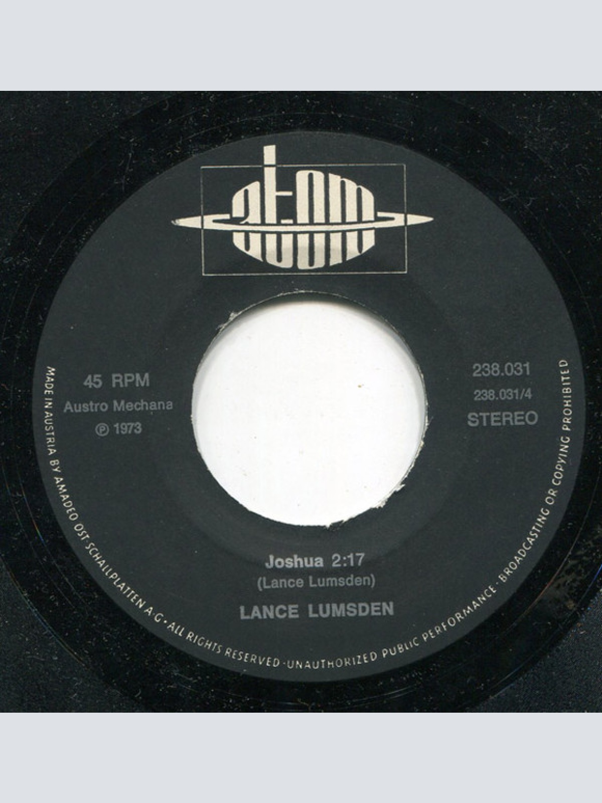 Vinyl / Lance Lumsden - Jet Swing / Joshua