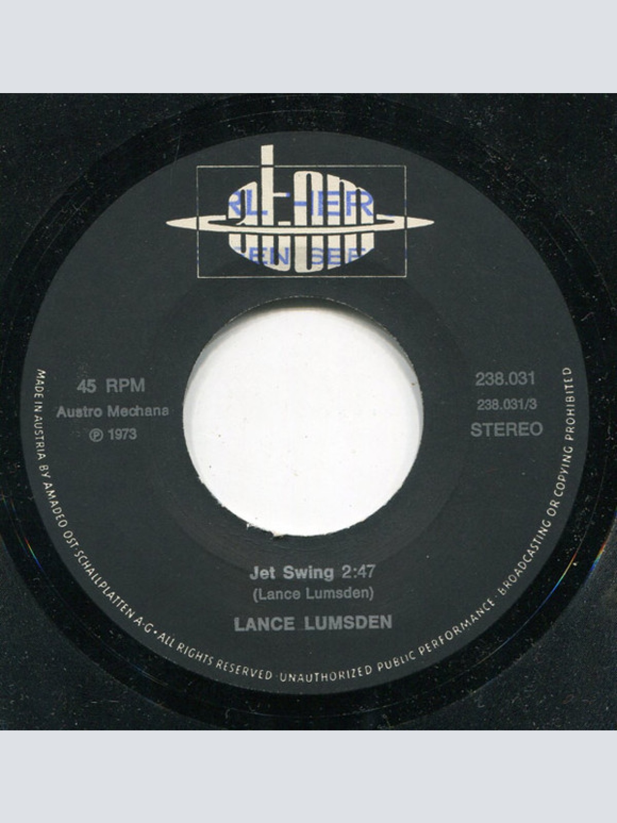 Vinyl / Lance Lumsden - Jet Swing / Joshua