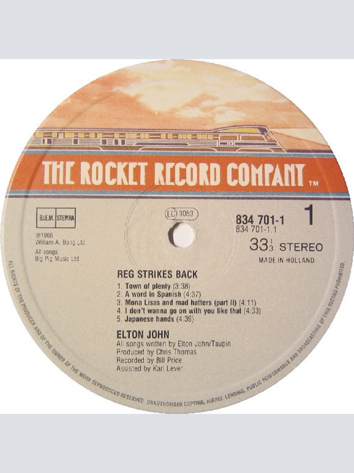 Vinyl / Elton John - Reg Strikes Back