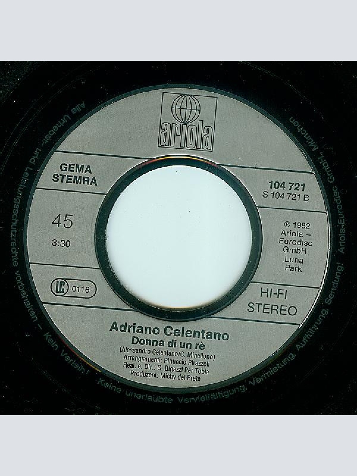 Vinyl / Adriano Celentano - Giornata Nein