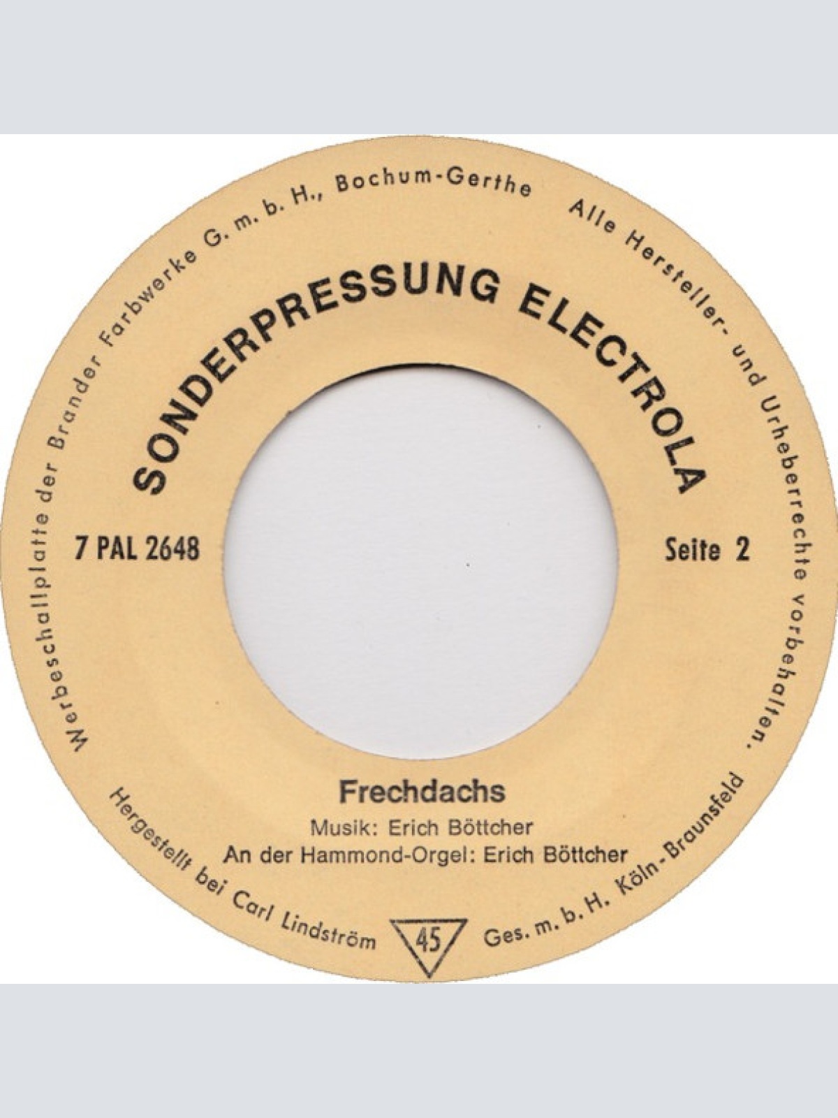 Vinyl / Erich Böttcher* - Wer INDURIN Probiert... / Frechdachs