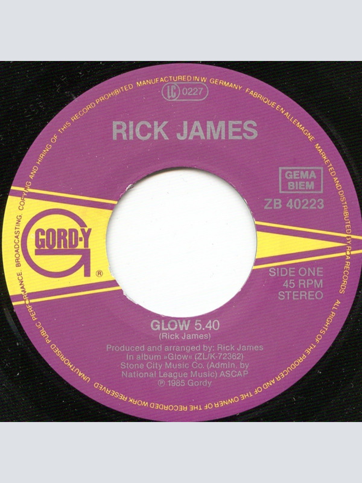 Vinyl / Rick James - Glow