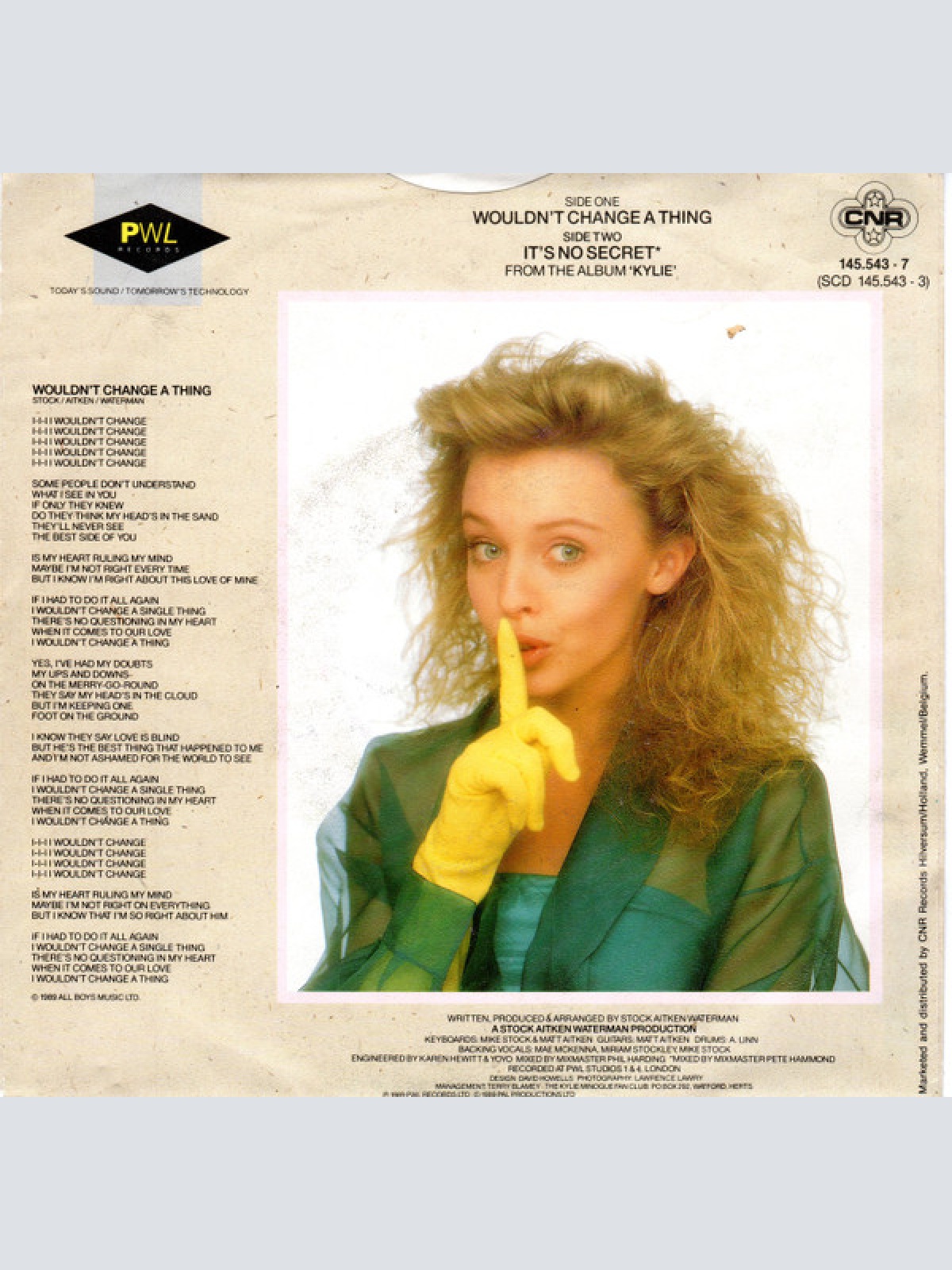 Vinyl / Kylie* - Wouldn't Change A Thing