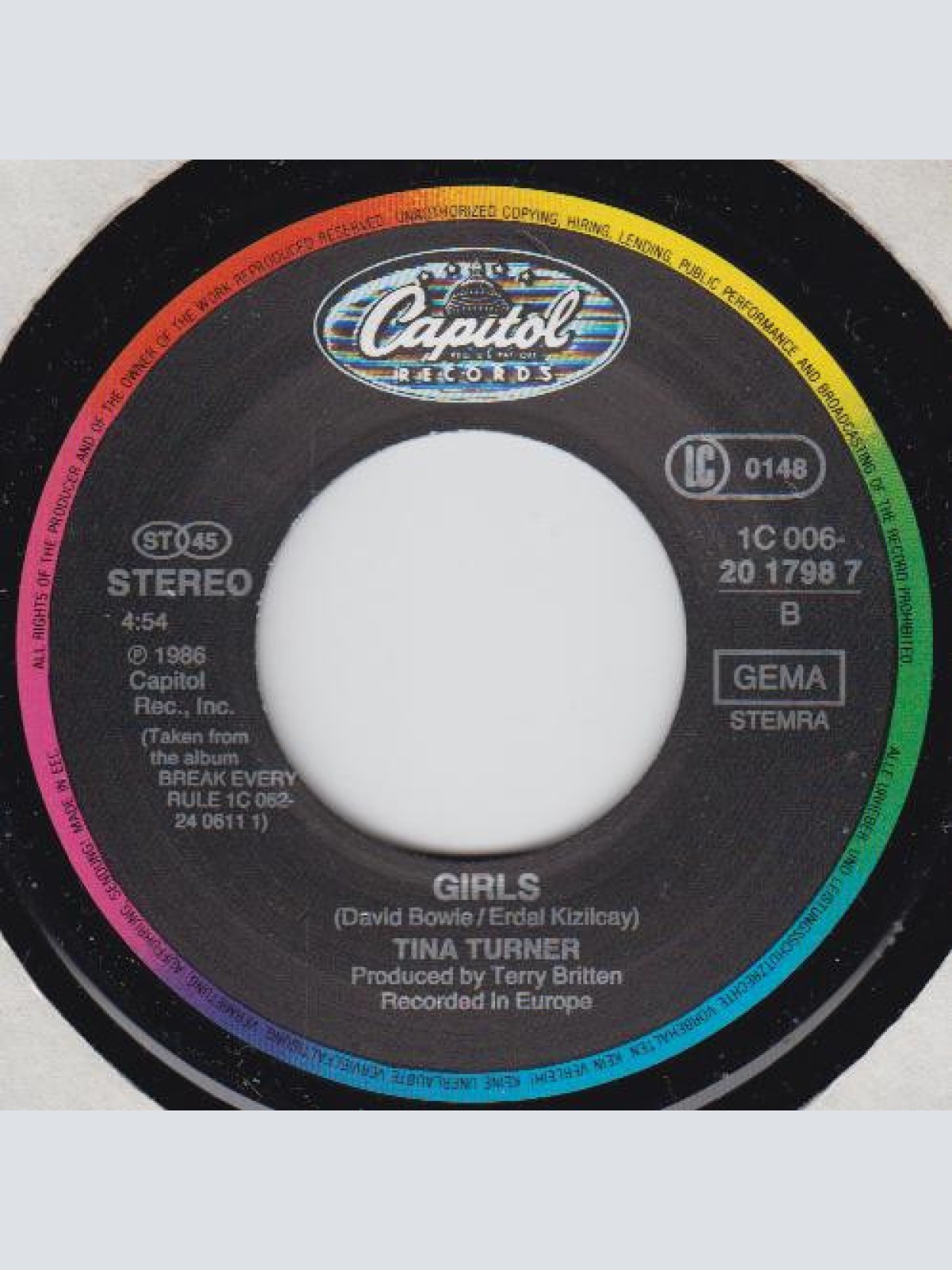 Vinyl / Tina Turner - Break Every Rule