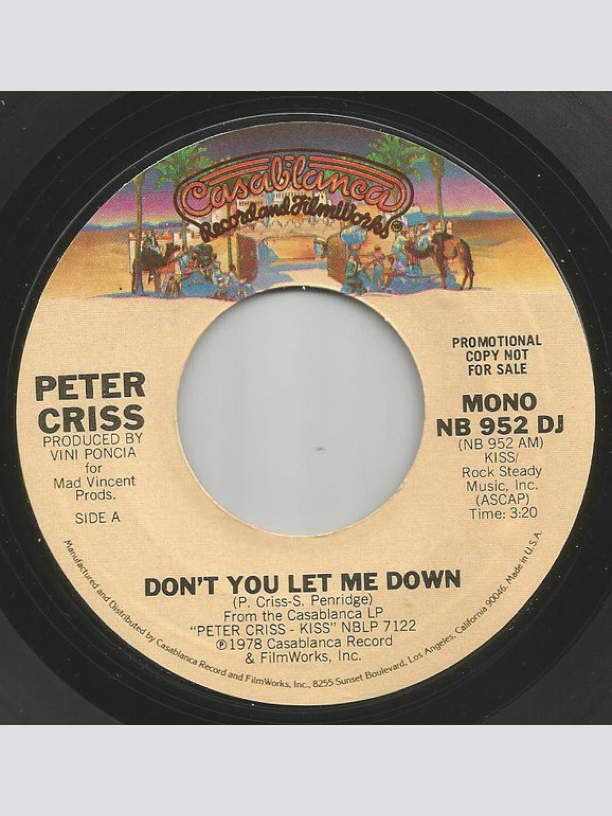 Vinyl / Peter Criss - Don't You Let Me Down