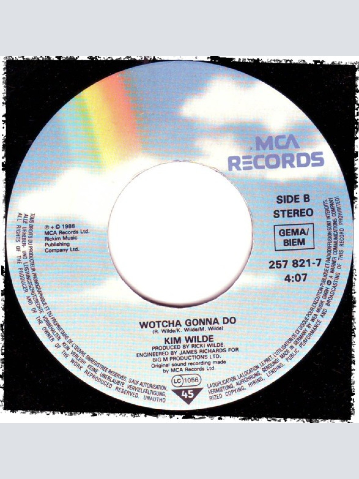 Vinyl / Kim Wilde - Never Trust A Stranger