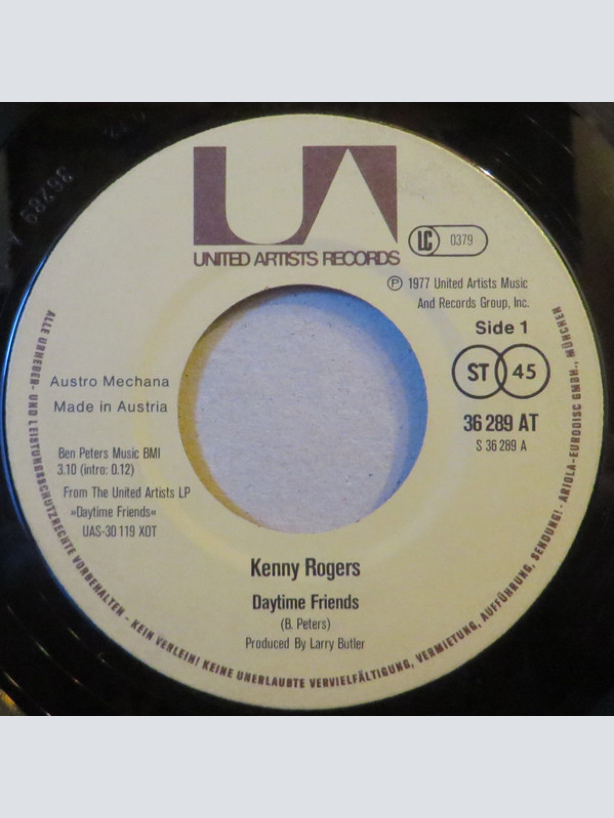 Vinyl / Kenny Rogers - Daytime Friends / Lying Again