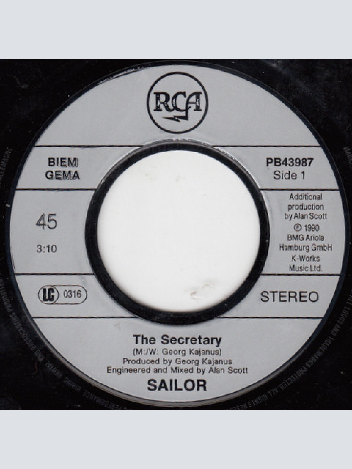 Vinyl / Sailor - The Secretary