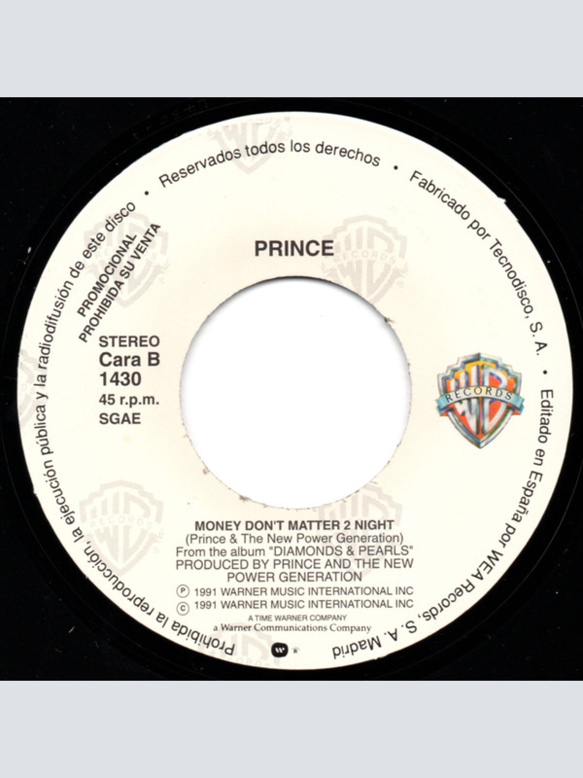 Vinyl / Prince - Money Don't Matter 2 Night