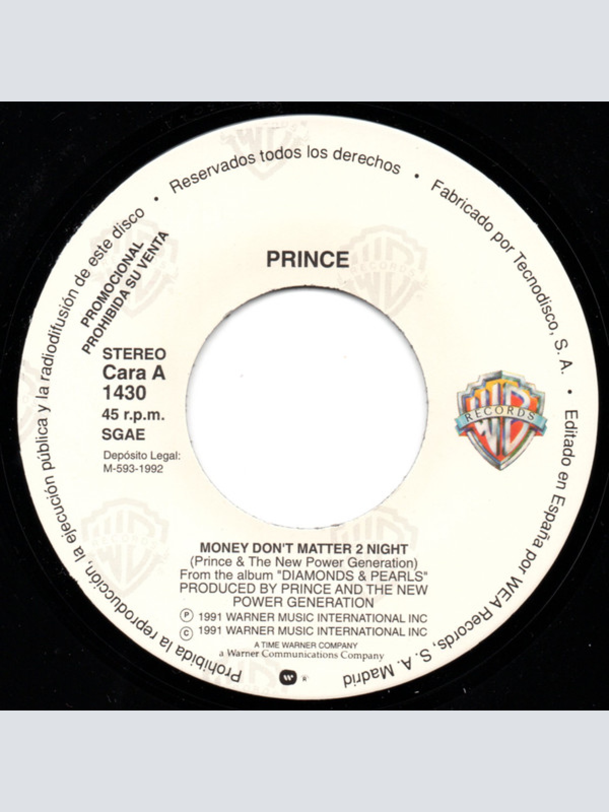 Vinyl / Prince - Money Don't Matter 2 Night